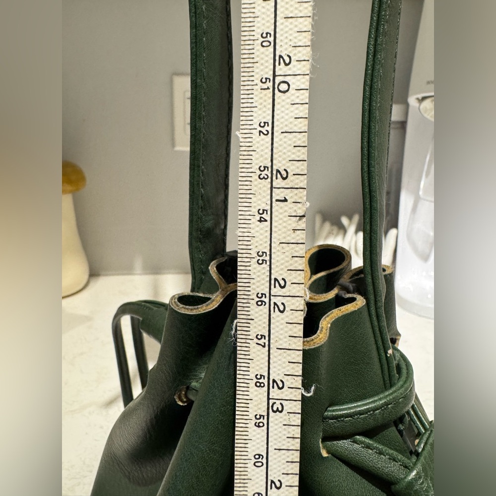 Green Faux Leather Bucket Bag - Picture 13 of 15